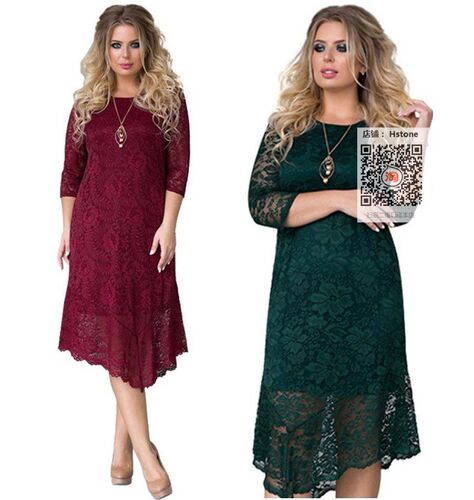 big size dress L-6XL New 2018 Fashion Women Dress plus size
