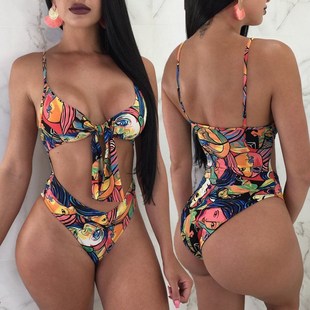 Ladies One Piece Swimsuit Women Triquini Swimwear Swim Beach