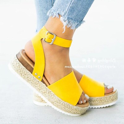 Wedges Shoes Women Sandals Plus Size High Heels Summer 凉鞋