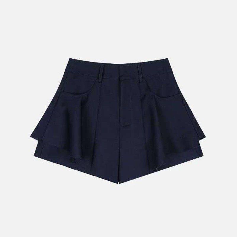 2025夏季轻盈透气百搭显瘦半身裤裙气质裙裤休闲花边短裤女