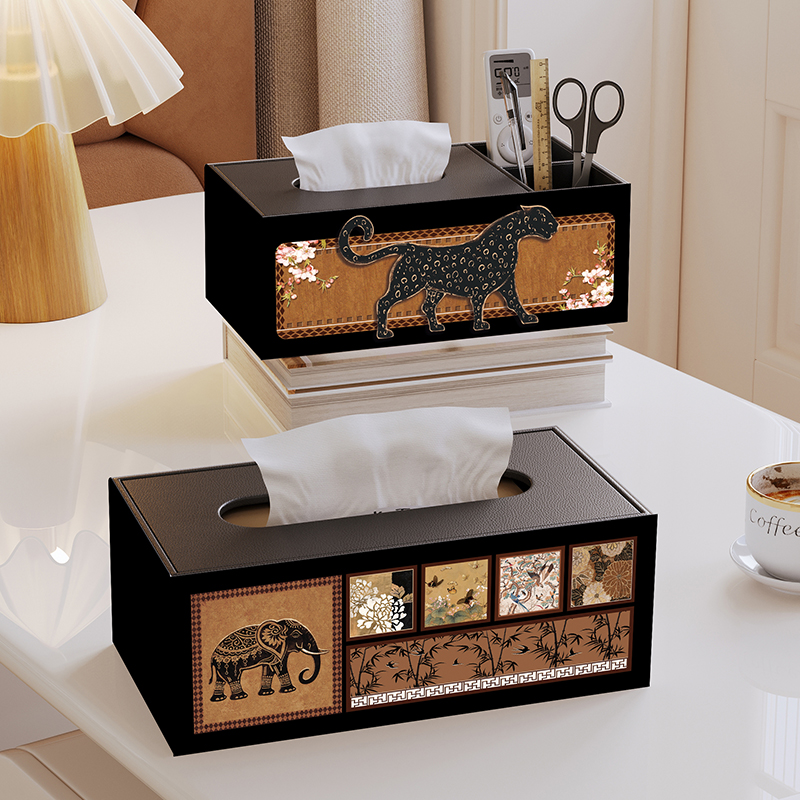中式复古轻奢创意高级感纸巾盒