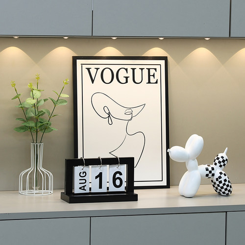 简约抽象画鞋柜电视柜装饰品