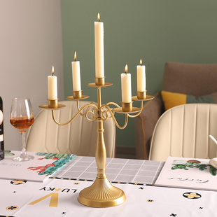 复古氛围感蜡烛台家用气氛摆件餐桌饰品法式 北欧浪漫烛光晚餐道具