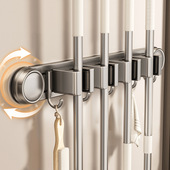 吸盘式 拖把夹免打孔卫生间拖把架浴室挂钩卡扣拖把扫把置物架收纳