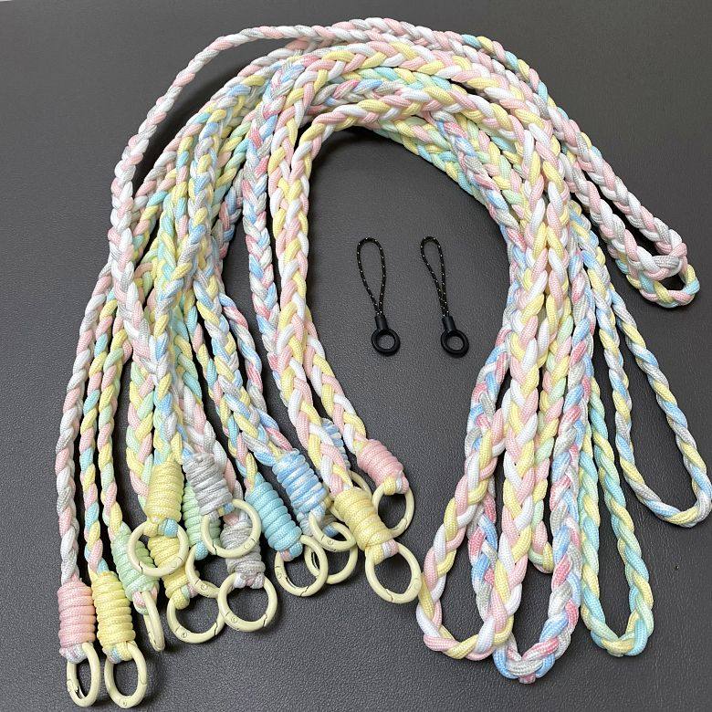 ins长绳编织长款挂绳麻花脖绳编织绳手机链条通用拍立得斜挎款