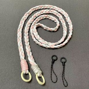 ins长绳编织长款挂绳麻花脖绳编织绳手机链条通用拍立得斜挎款