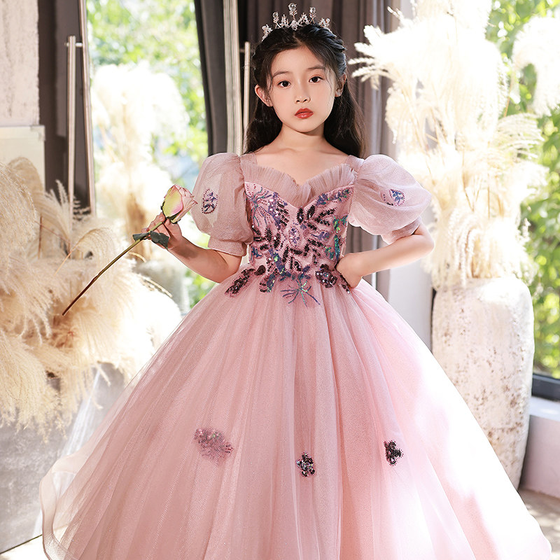 儿童晚礼服公主裙女童图片