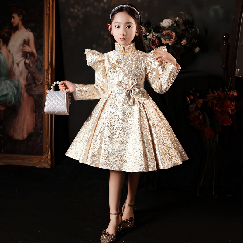 女童生日公主裙高端主持人