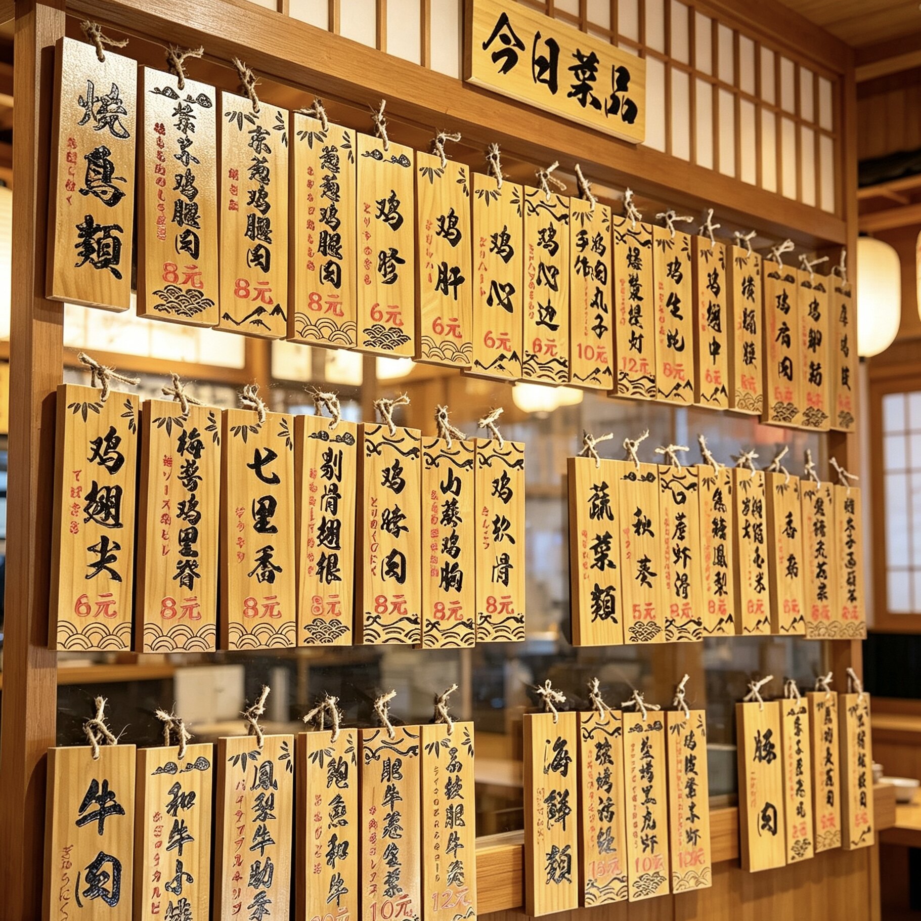 实木菜牌定制饭店中式创意个性木质价格牌复古木牌菜单展示牌刻字