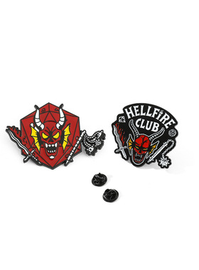 跨境怪奇物语胸针StrangerThings Season4地狱火俱乐部徽章配饰