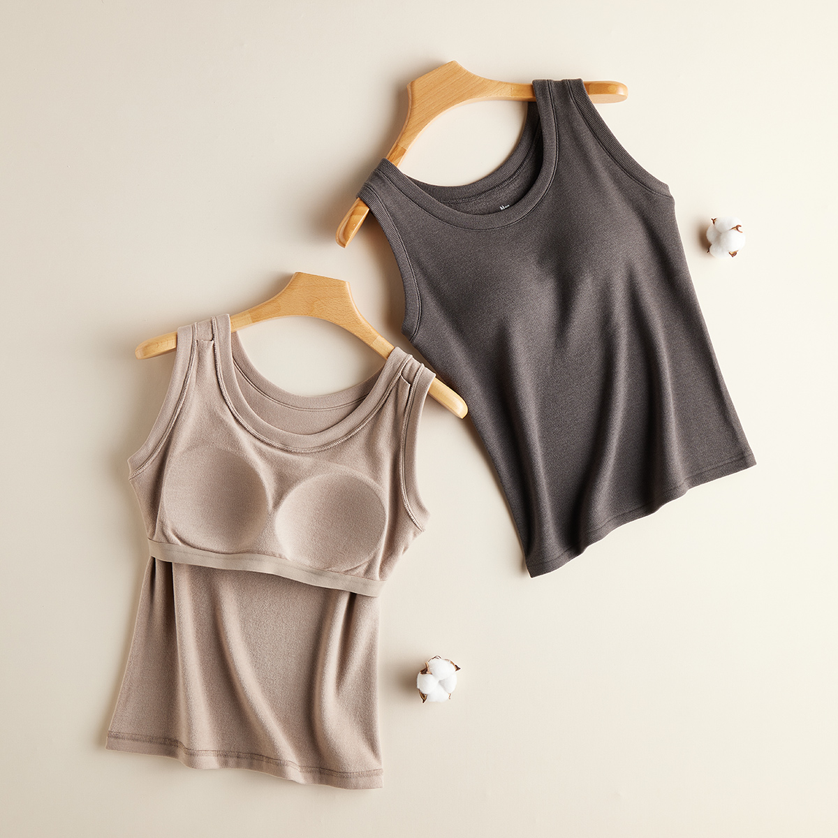 思篇女士带胸垫打底背心