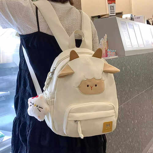 韩版小羊少女休闲百搭背包