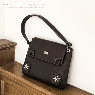 原创【樱花布朗】立体花朵时尚搭盖腋下包tom&jessie春夏单肩挎包