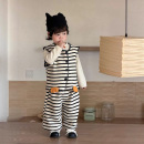 儿童服装 男童企鹅条纹马甲套装 童装 衣服韩版 批发加工定制 宝宝春装