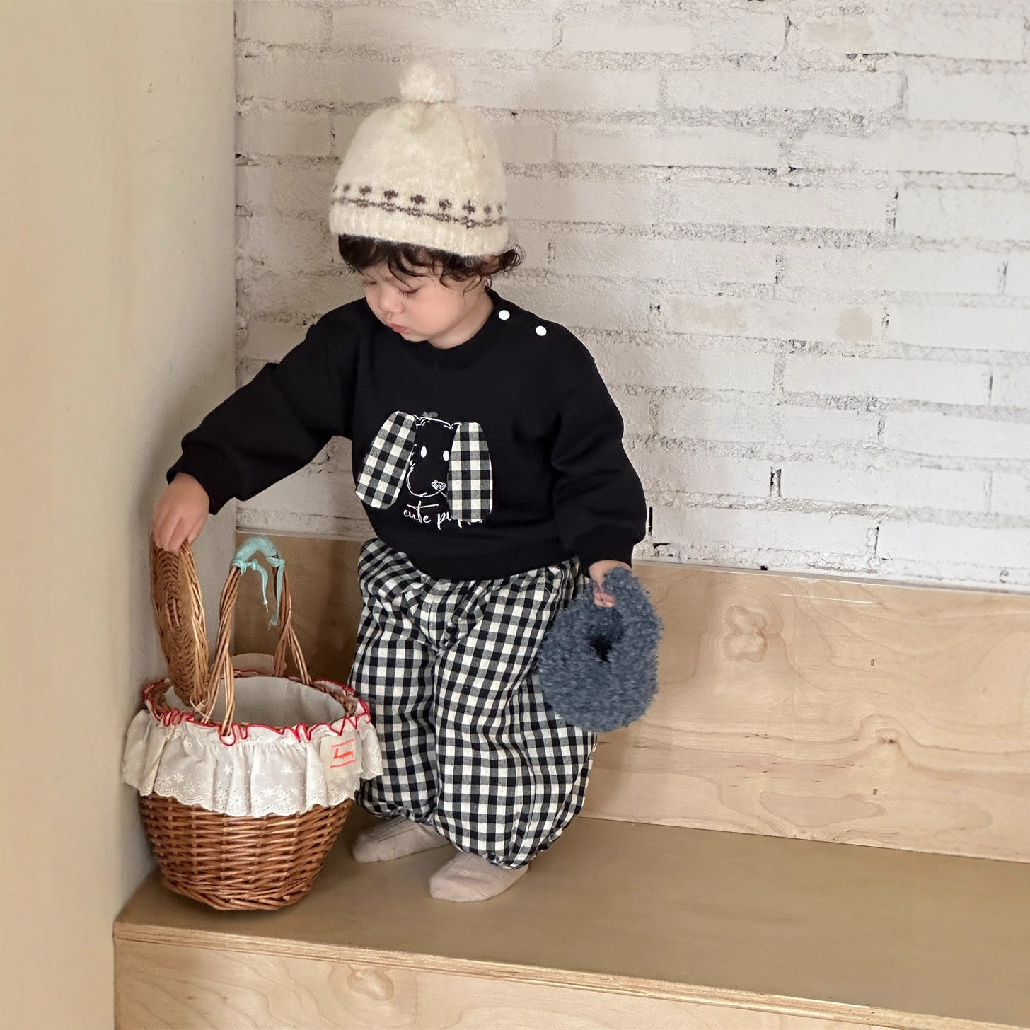 男童春季衣服2026新款韩版童装宝宝套装春款儿童卫衣格子裤两件套