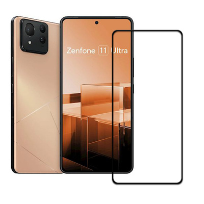 爱魔思新型蓝宝石镀晶膜Asus zenfone11ultra手机防指纹膜华硕12U全屏覆盖高清全胶钢化玻璃满版雾面磨砂保护