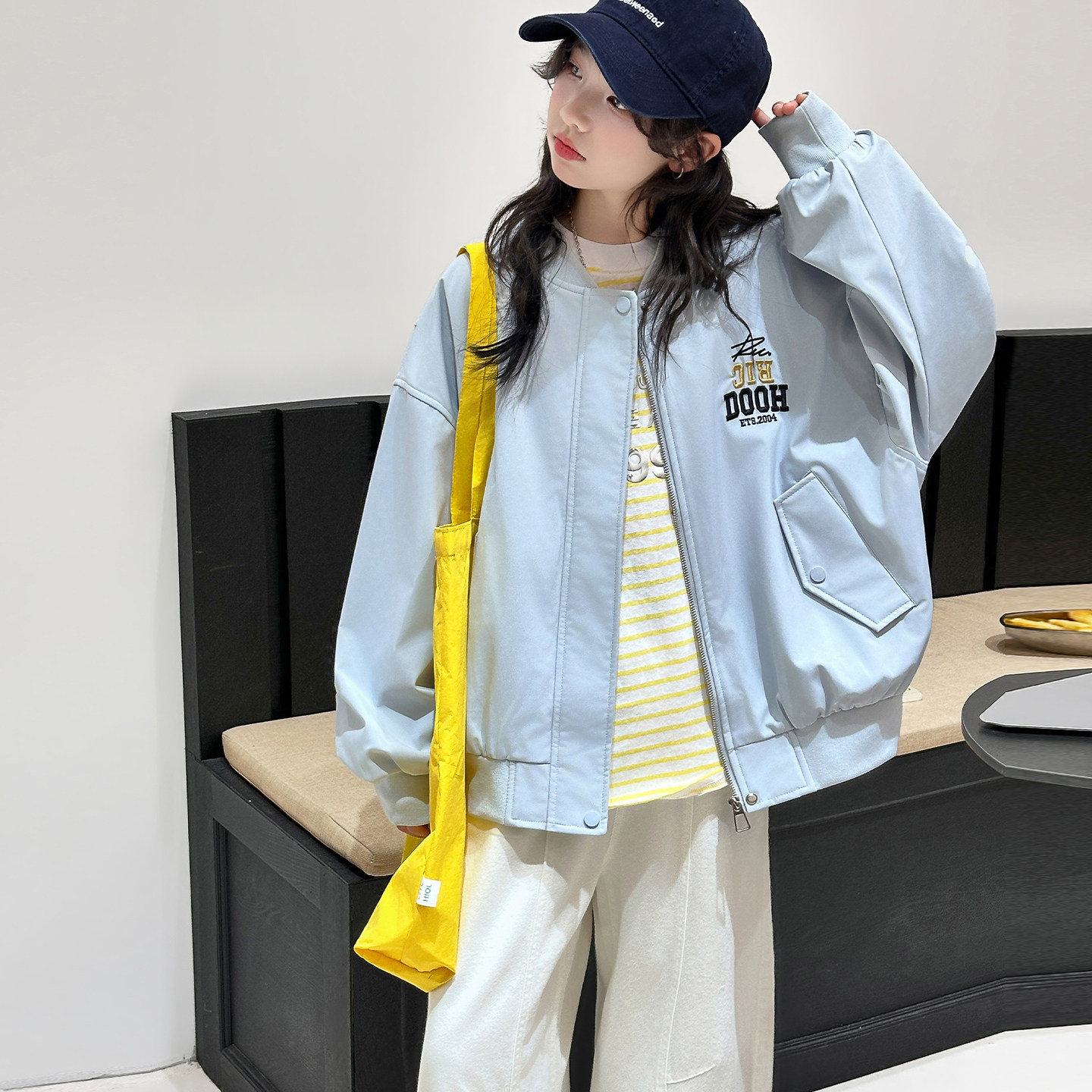 女童棒球服外套2026春秋字母超好看独特宽松休闲洋气中大童夹克衫,童装/婴儿装/亲子装,普通外套,淘宝优惠券,粉丝福利购,淘宝优惠卷