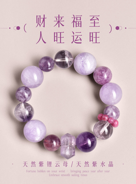 【贵人运拉满】紫锂云母紫水晶