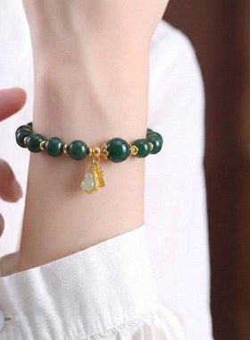 女款2026年新款天然水晶手串手链仿松石闺蜜手饰小众精致高级感