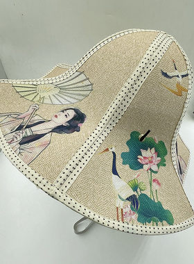 休闲遮阳帽子圆顶印花女士民族风