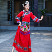 新款 女贵州苗族苗寨衣服湘西土家族长裙演出服饰 刺绣少数民族服装