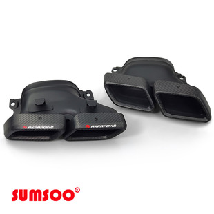 适用奔驰新C级W205C180C200C260L改装 四出排气碳纤天蝎尾喉 C63AM