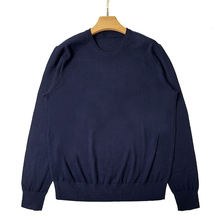 精纺100纯羊毛羊毛衫OL圆领