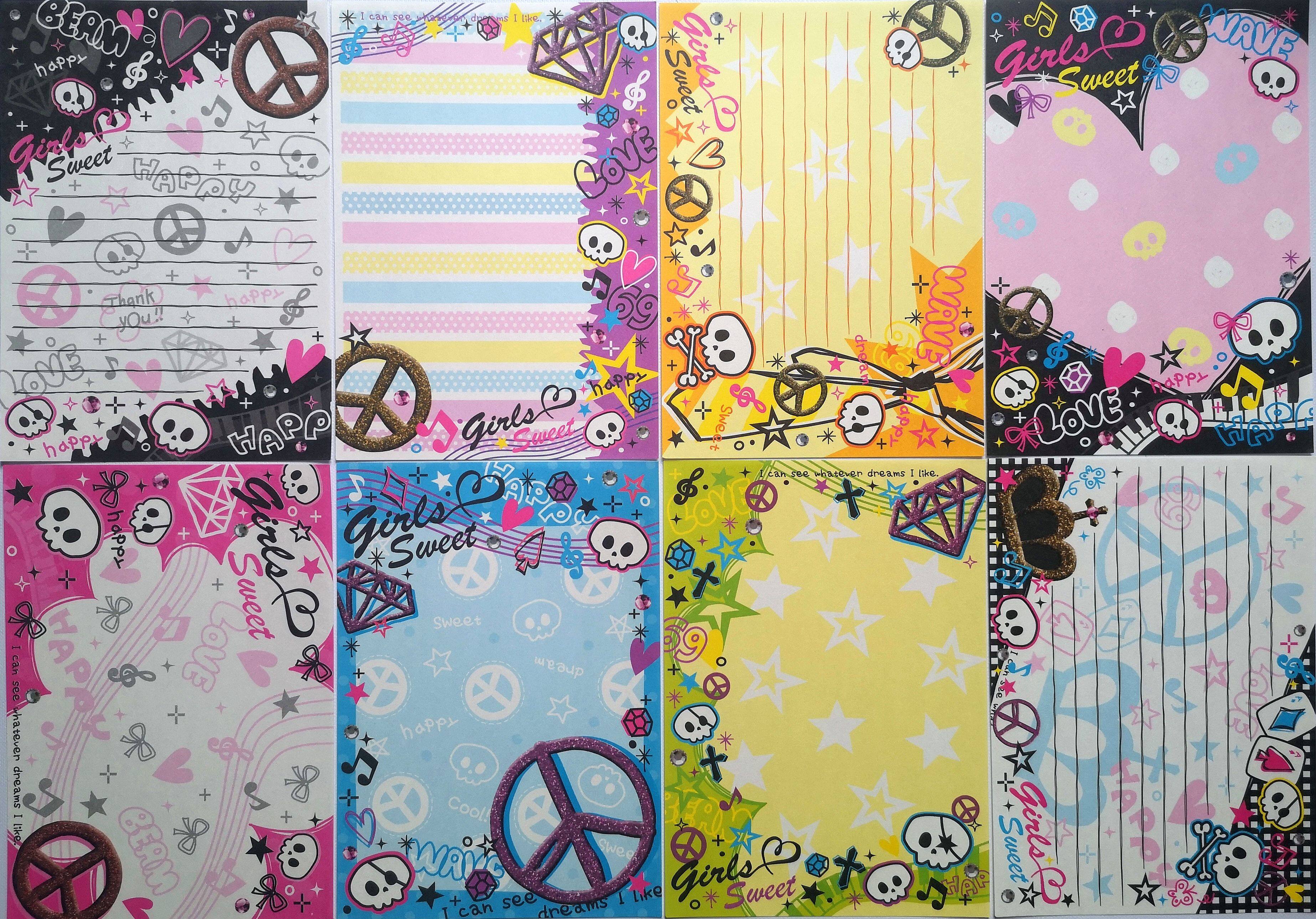 Japanese Y2k Gear Note Memo Pad - Discontinued Vintage Skull Heart Find! - Product image 7