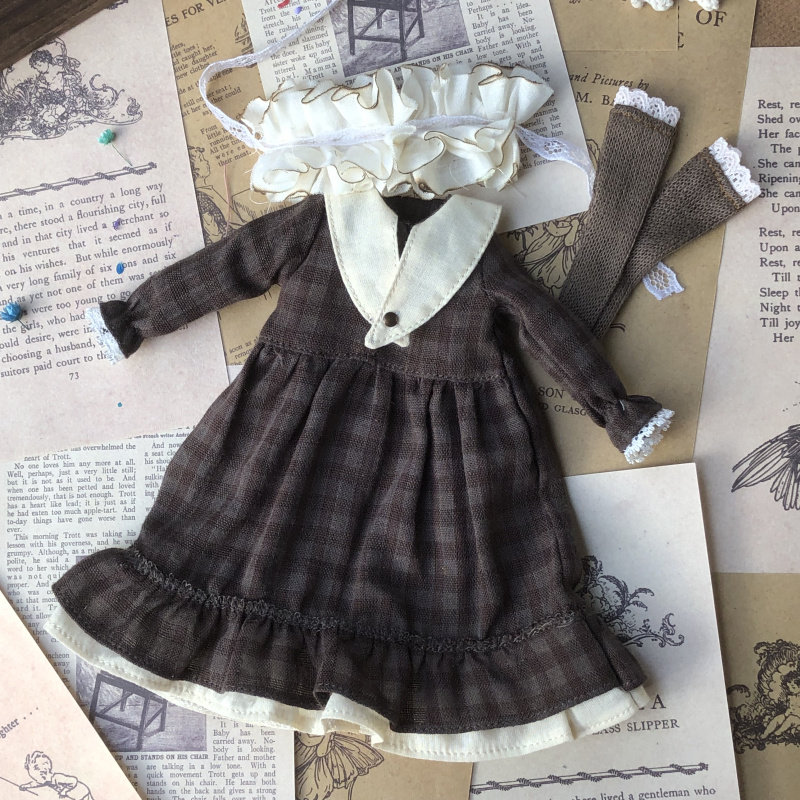 Blythe Xiaobu Azone Mico OB24 Araki Momoko qo'g'irchoq choy bo'yog'i retro libos joyi