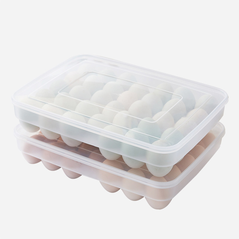 冰箱鸡蛋盒放鸡蛋的保鲜收纳盒家用装蛋防摔架托34格蛋托蛋架,收纳整理,食物收纳盒,淘宝优惠券,粉丝福利购,淘宝优惠卷