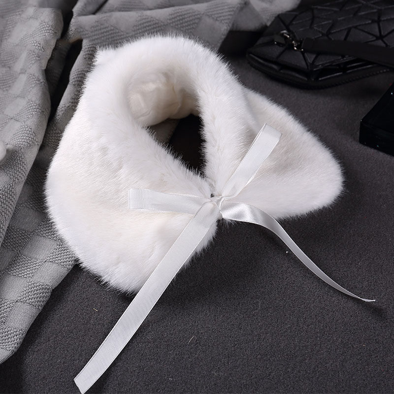 어린이 스카프 가을 겨울 모피 칼라 스카프 소녀 한국 스타일 겨울 모조 모피 흰색 두꺼운 따뜻한 목 커버 유니버설