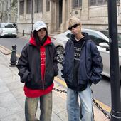 vibe复古翻领飞行夹克棉服bomber短款 126KID 原创美式 外套男女