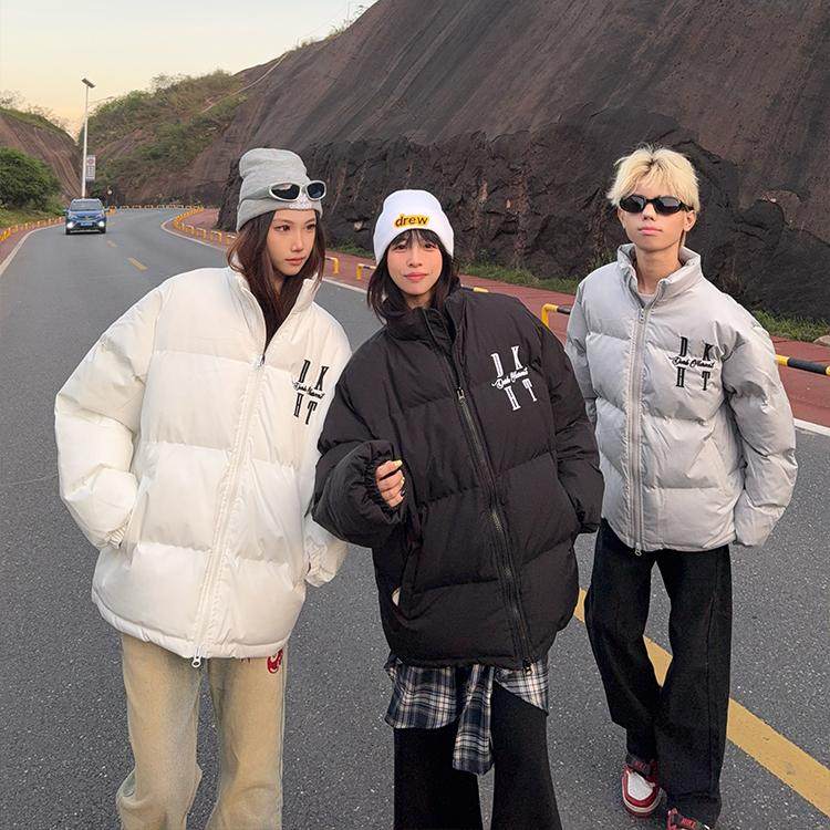 原创美式复古刺绣棉服