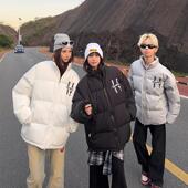 复古刺绣棉服男女冬季 126KID 原创美式 情侣国潮牌棉衣外套面包服