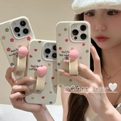 夏日ins彩色波点立体指环扣适用iPhone15promax苹果14手机壳13女