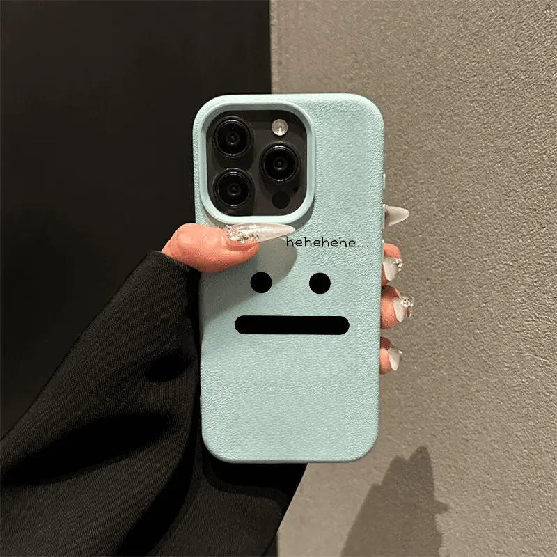 皮纹无语表情适用iphone15promax苹果16pro手机壳14/13/12/11新款