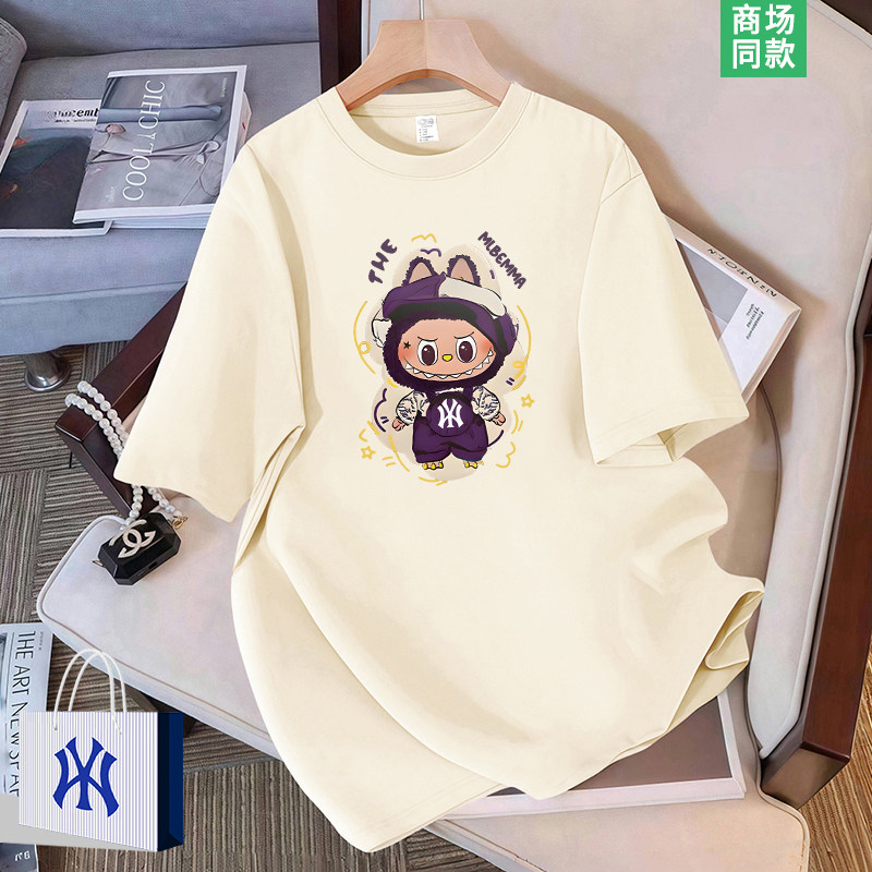 拉布布卡通短袖女t恤学院风上衣