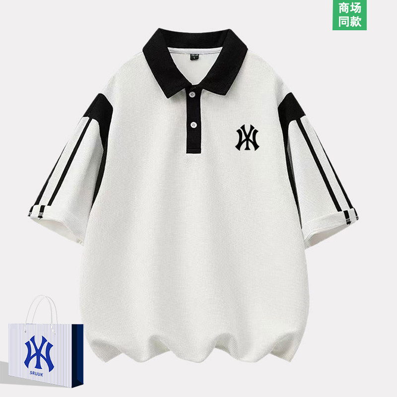 【奥莱严选】条纹短袖t恤女款2026夏季美式潮牌POLO衫女宽松上衣