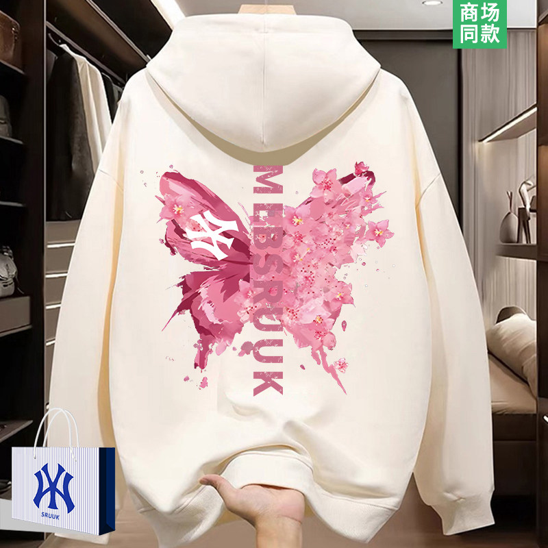 【奥莱特惠】连帽卫衣女春秋季新款潮牌大码外套学院风宽松上衣服