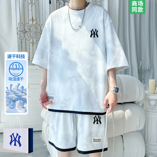 【臻品优选】休闲运动套装男士2026新款夏季高级感短袖短裤一整套