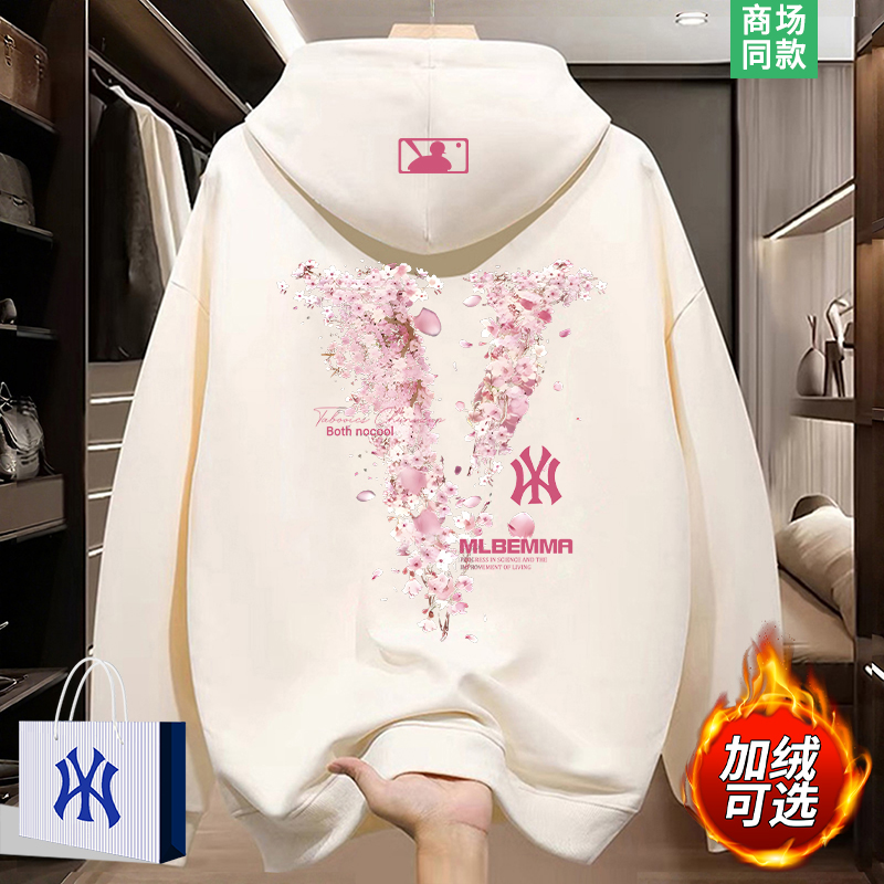 美式连帽卫衣男士加绒加厚外套