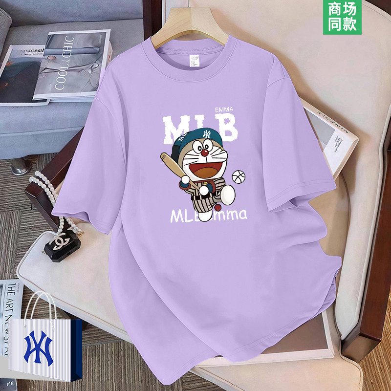 【臻品优选】哆啦A梦联名短袖t恤女夏季新款卡通上衣女生半袖体恤