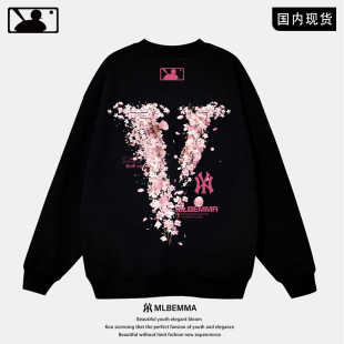 【奥莱严选】潮牌黑色卫衣男士2026春秋季新款美式痞帅风长袖t恤