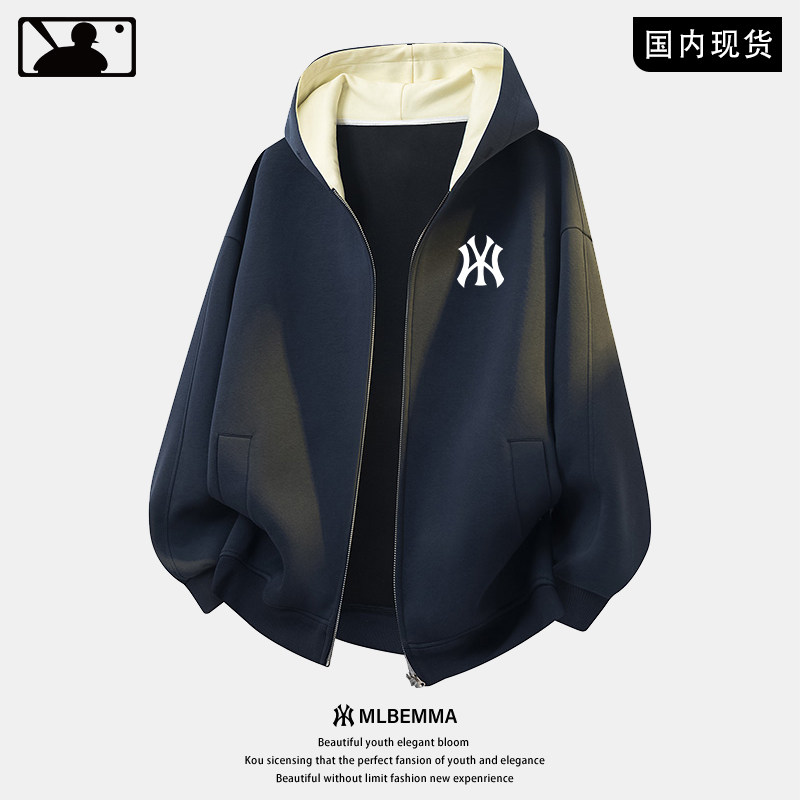 【立体刺绣】连帽卫衣男士春秋2026新款潮牌套头衫青少年百搭上衣