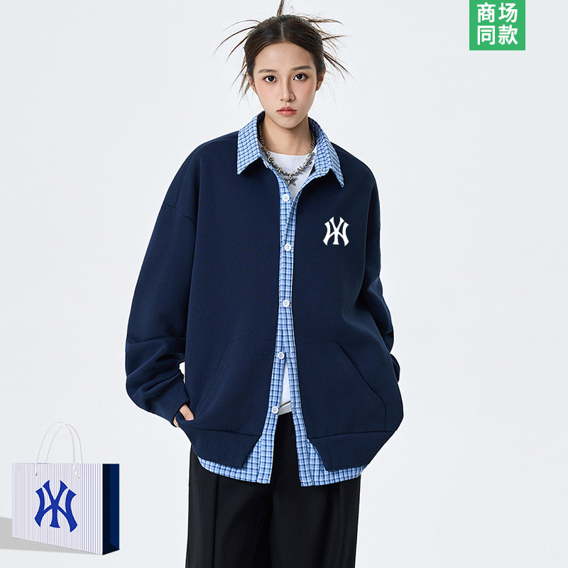 【奥莱精选】长袖衬衫男款春秋季2026新款青少年潮流针织开衫外套