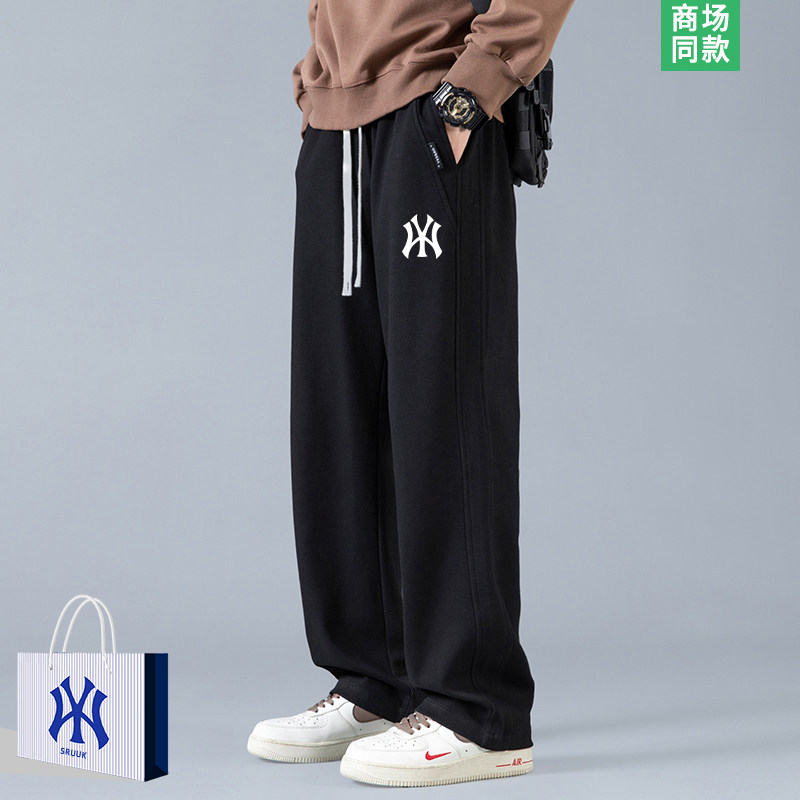 【奥莱专区】休闲裤男士夏季2026新款潮牌男生卫裤宽松直筒长裤子