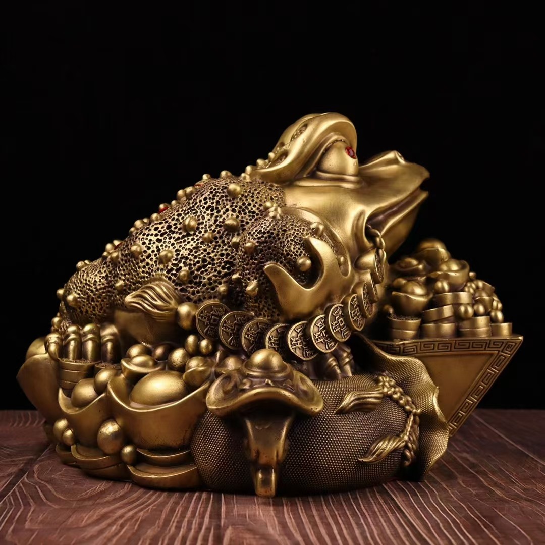 招财金蟾摆件七星八卦聚宝盆桌面书房办公室财位客厅店铺开业礼品