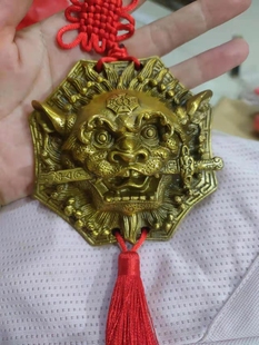 纯铜睚眦狮咬剑镇宅摆件门厅阳台壁刀路冲天斩反弓招财办公室中式