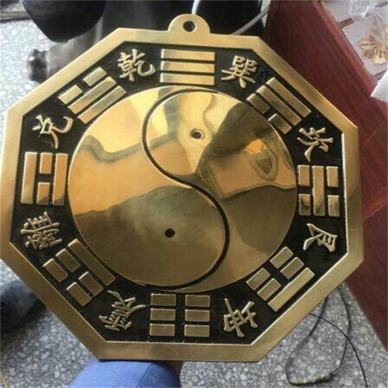纯铜八卦镜摆件凹凸太极鱼路冲壁刀门口天斩反弓挂牌路口中式玄关