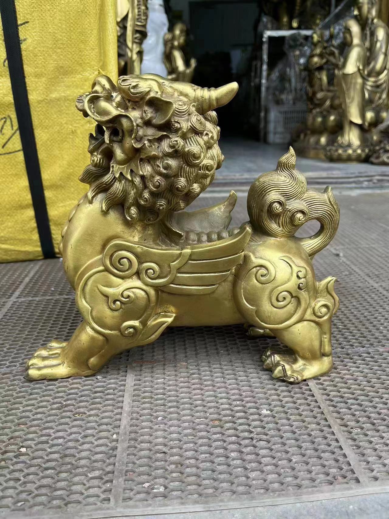 办公室貔貅黄铜招财中式